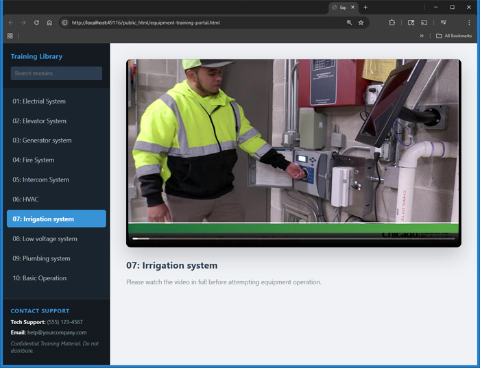 Turnover Video Menu System